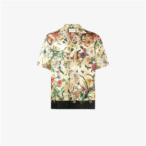 gucci shirt flower|gucci floral shirts.